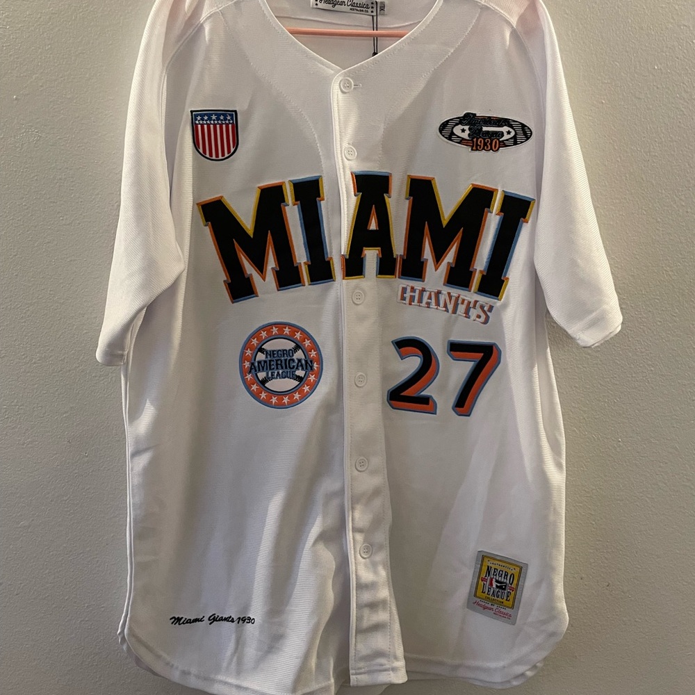 Miami Giants Men's White Baseball Jersey